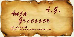 Anja Griesser vizit kartica